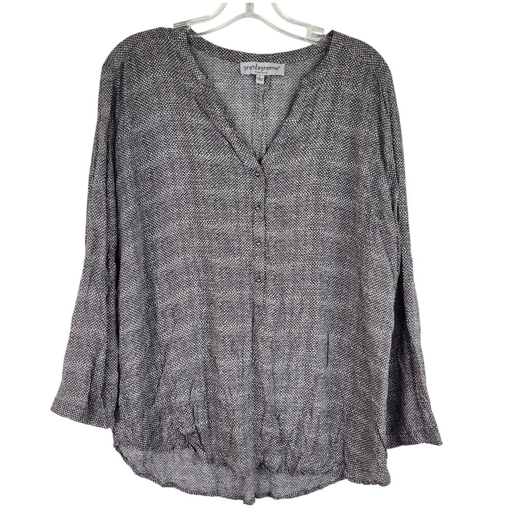 Grand & Greene New York Blouse Roll-Up Sleeves Women's Size Large Career wear